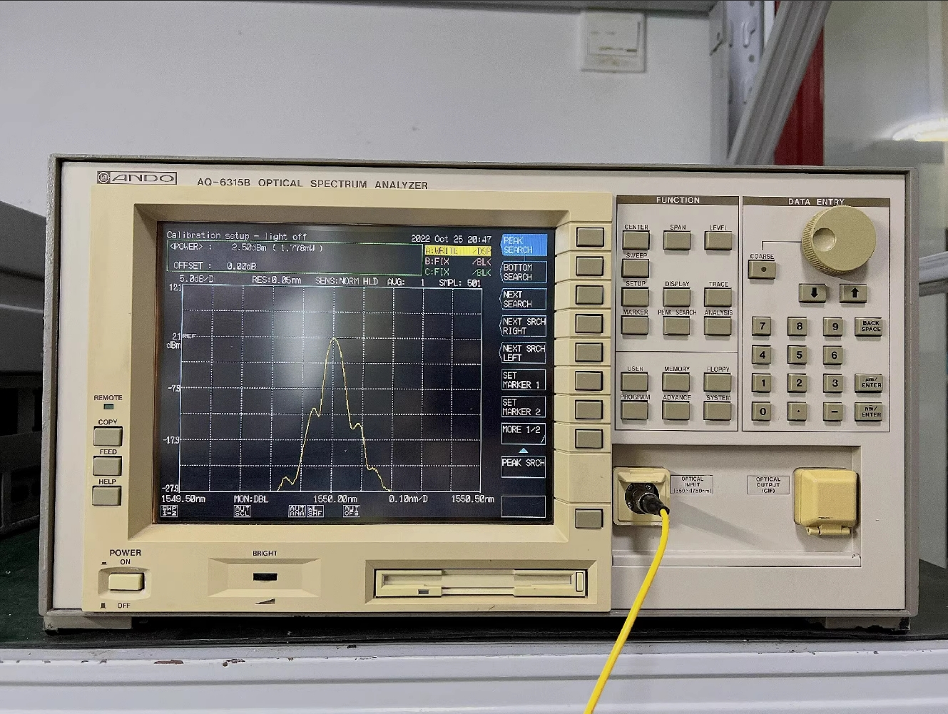AQ6315A 光譜分析儀 橫河(YOKOGAWA) 故障 Memory err 維修案例